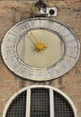Fotobehang Clock of San Giacomo di Rialto church in Venice, Italy © monysasi