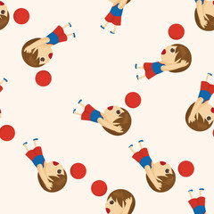 basketball player , cartoon seamless pattern background