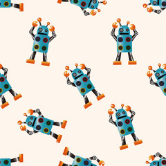 robot cartoon , cartoon seamless pattern background