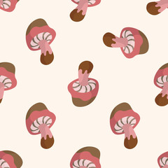 mushroom cartoon , cartoon seamless pattern background