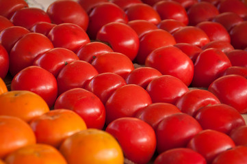 Fresh Red Persimmons for Sale in the Market