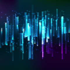 Blue lighting horisontal oriented linear banner