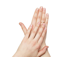 Female hands. Hand massage