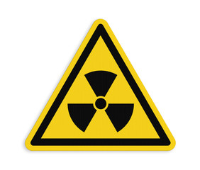 Fototapeta premium Yellow triangle sign with a radiation symbol ,part of a series.