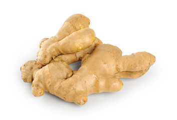 Ginger isolated on white background close up