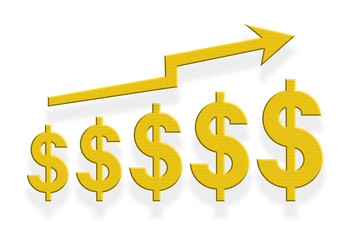 Obraz premium Dollar Increase Graph