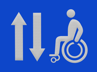 The path for the disabled ,wheelchair way