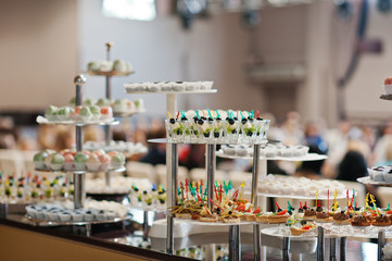 food on wedding reception