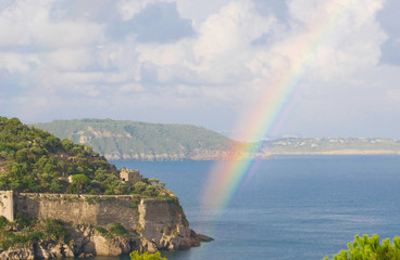Naklejka na ściany i meble Regenbogen auf Ischia