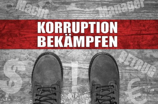 Korruption bekämpfen - Konzept