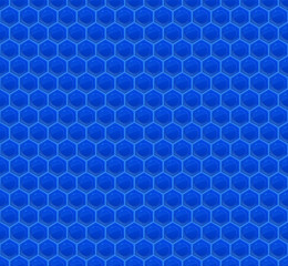 Blue Pattern Hexagon Mosaic