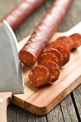 sliced dried sausages