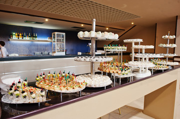 food on wedding reception