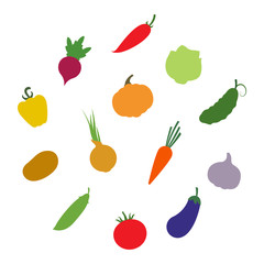 Silhouettes of Vegetables