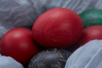 Easter eggs are folded into the fabric
