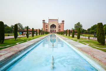 Front gate of the Taj Mahal