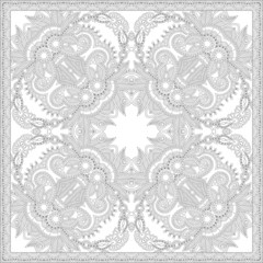 unique coloring book square page for adults - floral authentic c