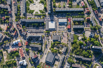 aerial view of Olesnica city