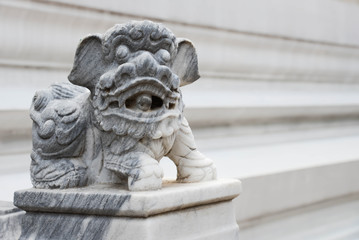 chainess doll lion decorated in a temple