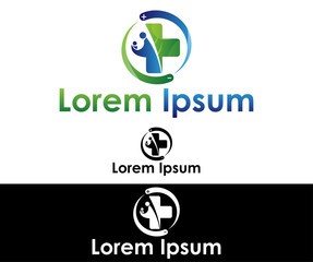 Abstract silhouette icon for use in healthcare industry