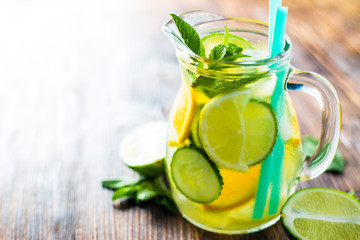 Fresh water with fruit