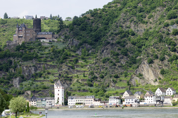 Obraz premium Burg Katz in St. Goarshausen, Deutschland