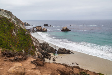 Fototapeta na wymiar California Coastline near Big Sur, south of San Francisco, beaut