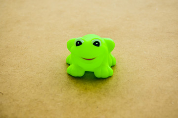 Green rubber frog