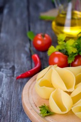 Raw homemade pasta