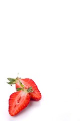 Close up sweet strawberries isolated