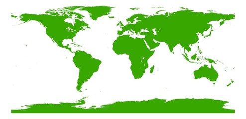 Weltkarte Farbe leaf green