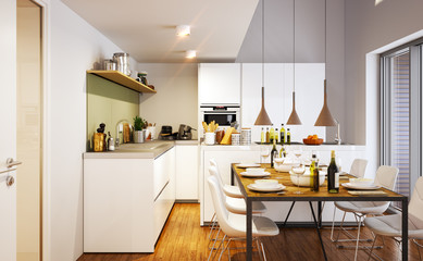 küche in dachterrassenwohnung