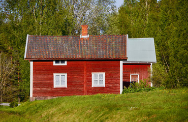 Obraz premium old 16th century cottages, culture from Sweden