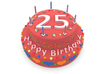 red birthday cake
