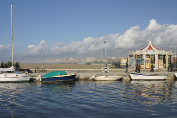 Viareggio, Strand, Kanal, Meer