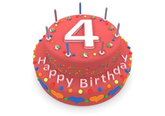 red birthday cake