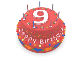 red birthday cake