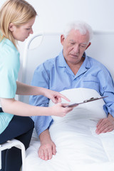 Obraz premium Showing the test results