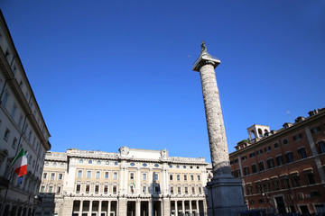 Fototapeta na wymiar Square Piazza Colonna in Rome, Italy