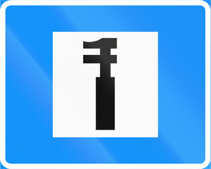 Fototapeta premium Finnish road sign no. 721. Breakdown service