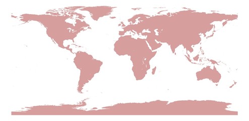Fototapeta na wymiar Weltkarte Farbe rose dust