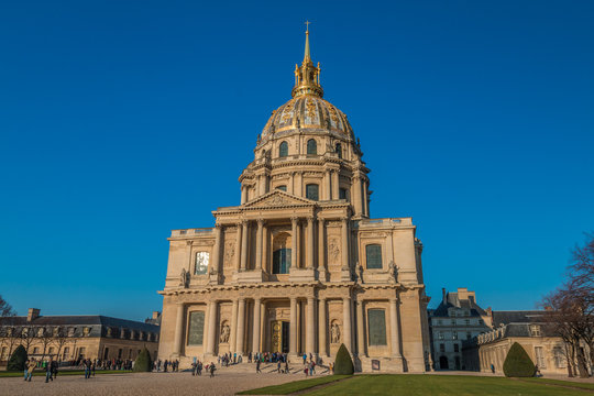 The Facade of Les Invalides Palace in Paris