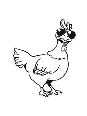 Chicken sunglasses cool