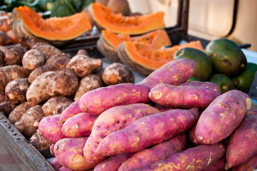 Sweet Potatoes at the Market in Rio de Janeiro