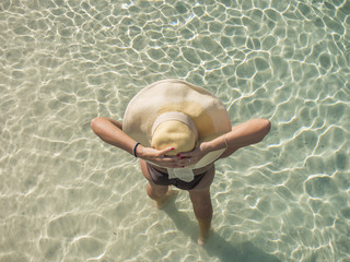 Summer vacation woman on beach