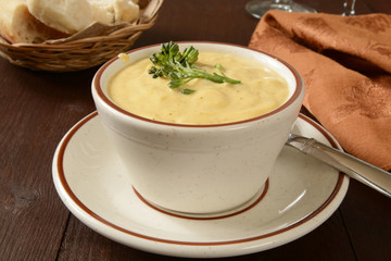 Cup of broccoli soup