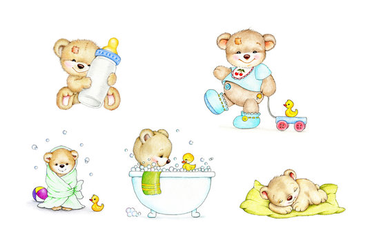 Set of baby Teddy bears