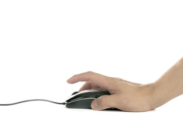 Use finger drag the mouse to select data and information