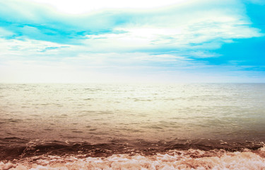 Obraz premium Sea and sky in vintage color filterred