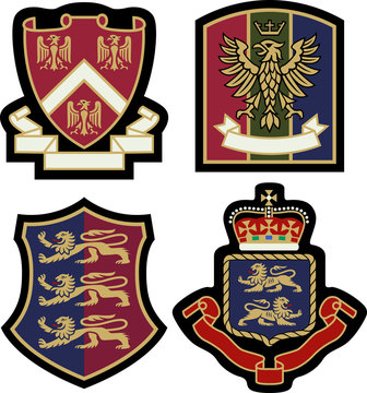 classic heraldic royal emblem badge shield
